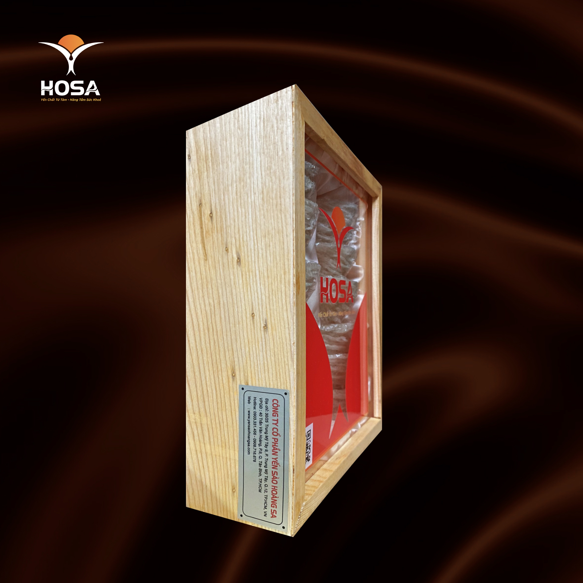 Yến tinh chế HOSA hộp gỗ 100g